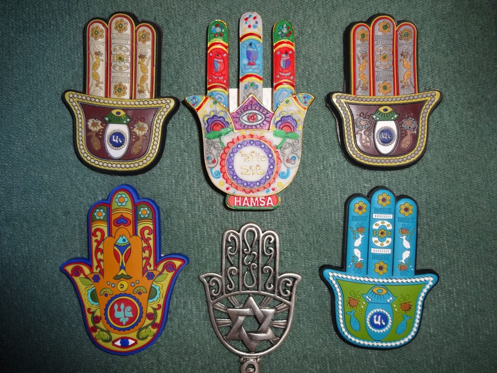 Six Hamsa Hands