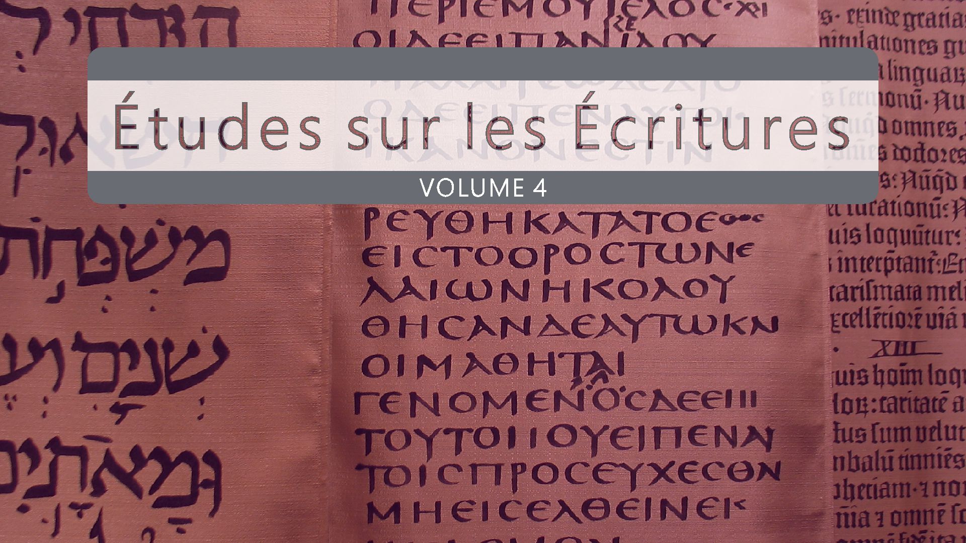 Nazaréen Écriture Etudes Vol. 4