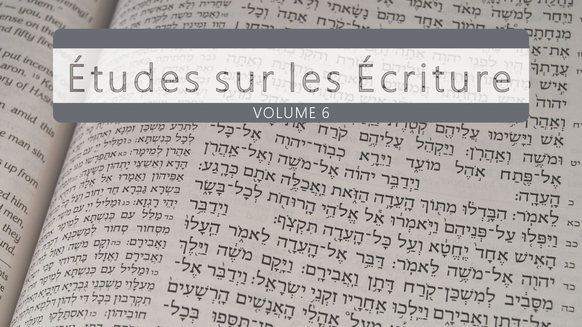 Nazaréen Écriture Etudes Vol. 6